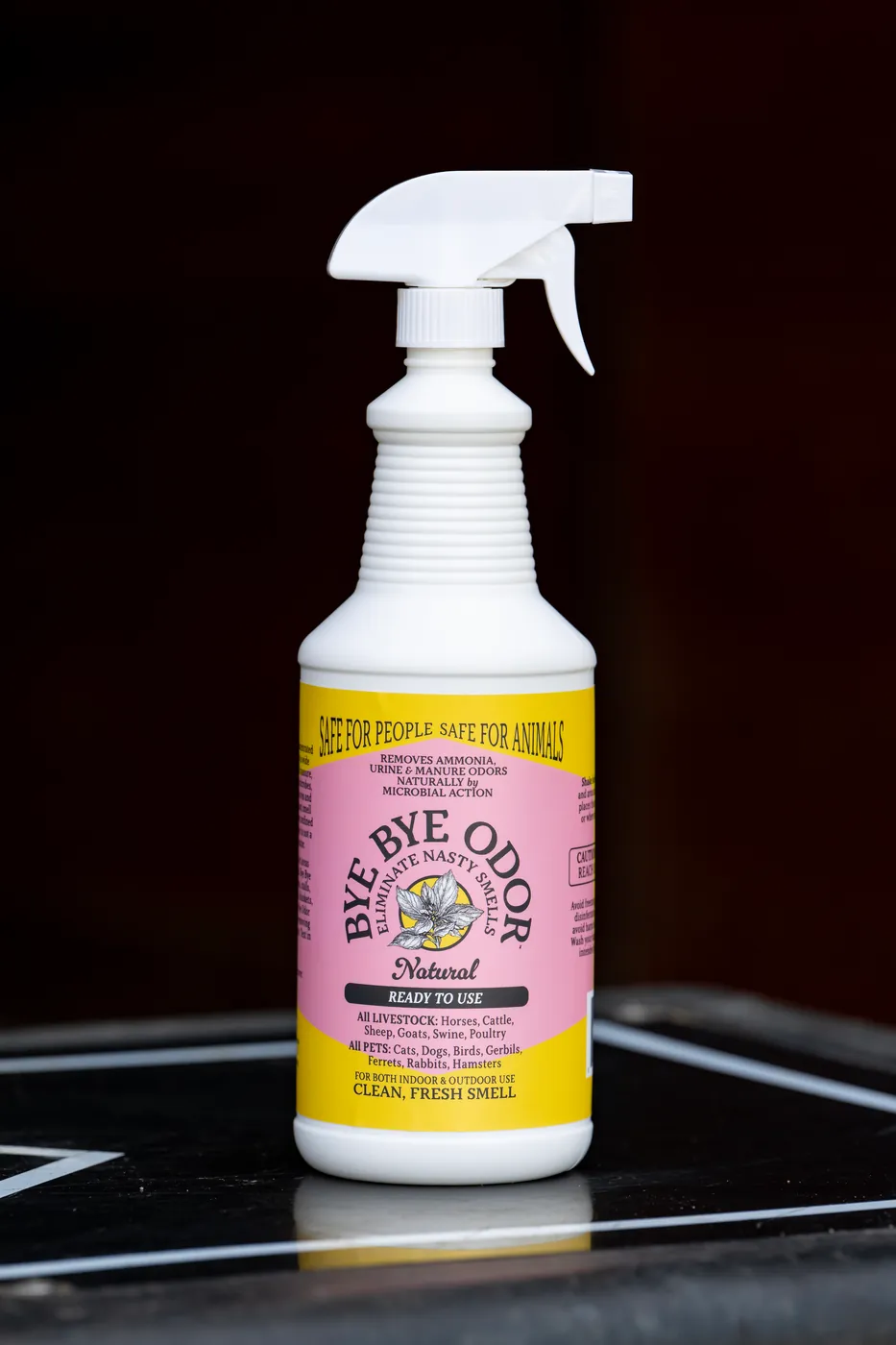 Bye Bye Odor ready-to-use spray bottle
