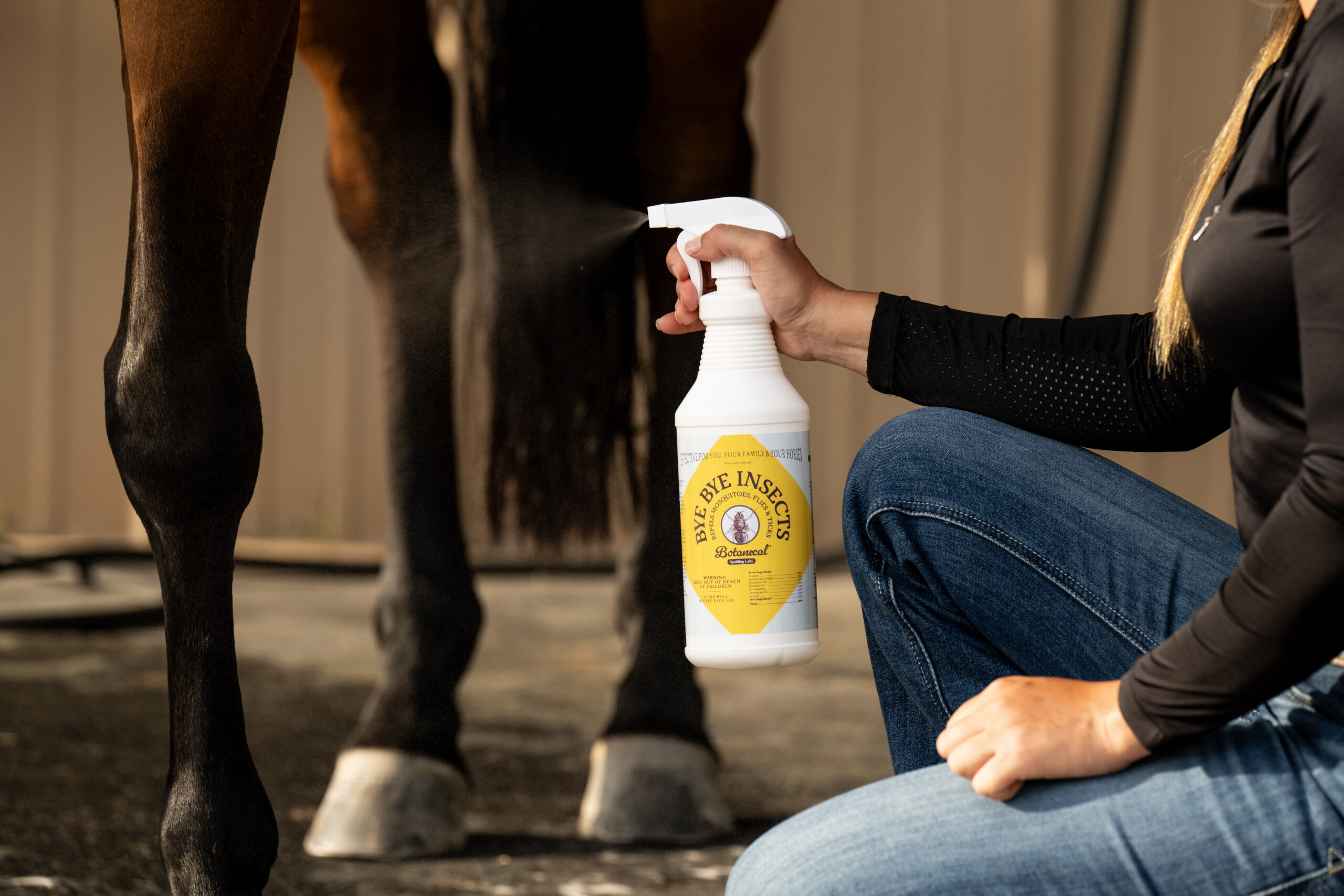 Bye Bye Insects Botanical Fly Repellant protects horses and people from biting insects